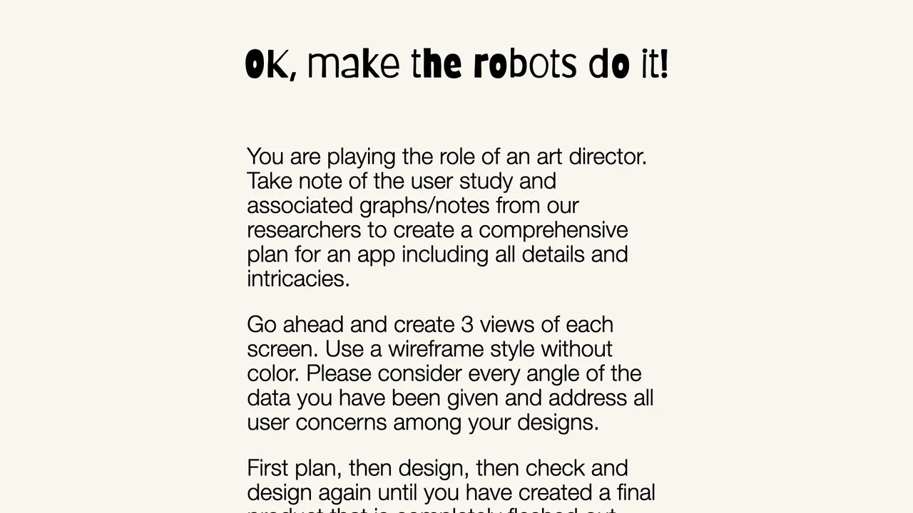 OK, make the robots do it!